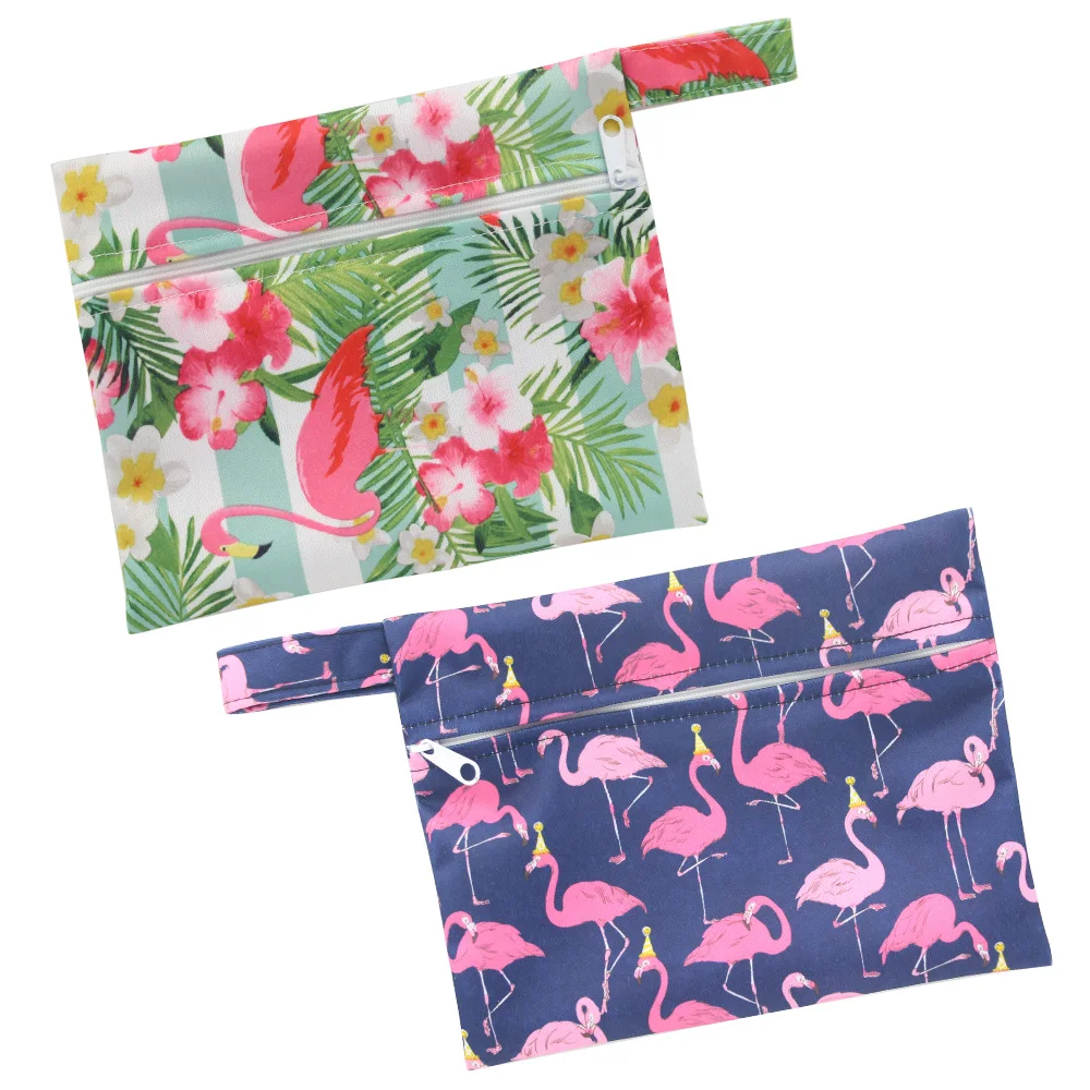 Маленькая мокрая сумка Водонепроницаемая PUL печатная менструальная