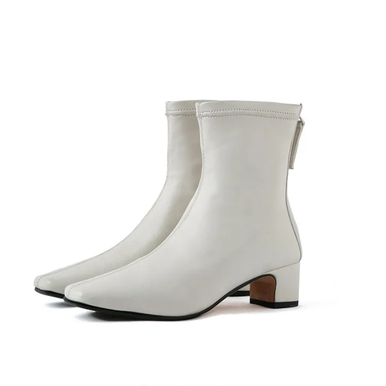 MLJUESE/женские ботильоны из микрофибры Зимние короткие плюшевые ботинки на молнии