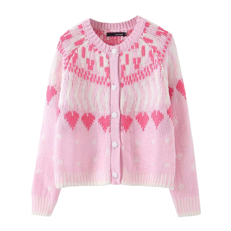 women cardigans winter knitted coat 2019 new fashion flower single button elegant pink thick knitwear femme warm chic sweaters |