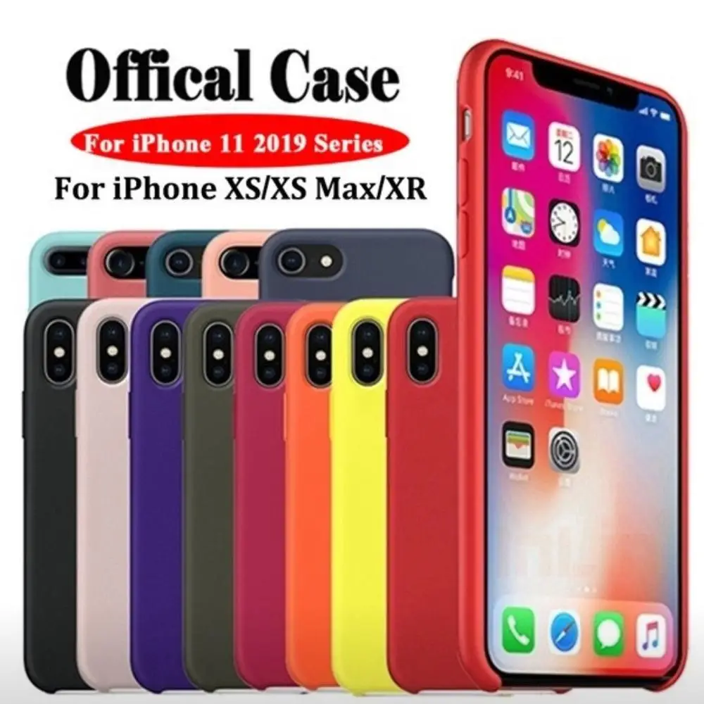 Цветной оригинальный официальный жидкий силиконовый чехол для iPhone 11Pro Max XR XSMAX 8 7 6s