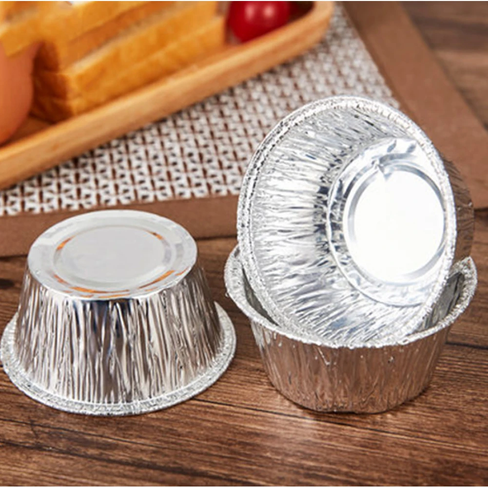 250 шт одноразовая алюминиевая фольга кухонная Форма для яиц пирога бумажные