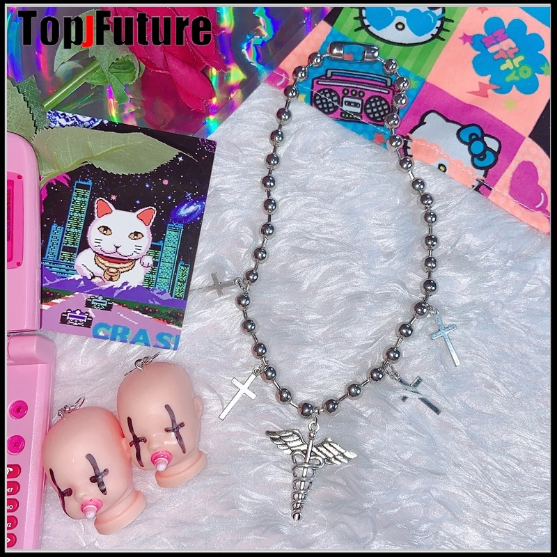 Япония и Южная Корея ins меньшинств дизайн модные крылья крест земли Прохладный