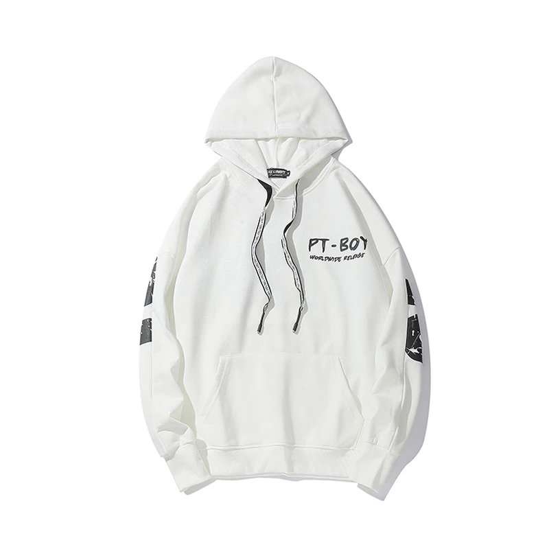 Мужской Повседневный пуловер с капюшоном флуоресцентный зеленый черный Свитшот