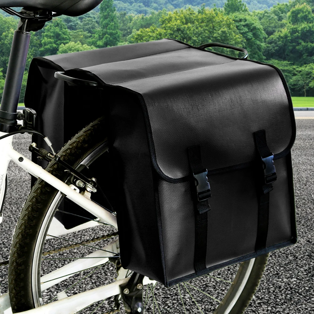 

MTB Bike Carrier Bag, Waterproof Large Capacity Rear Bag With Double Side Pocket For Bike, Travel Durable Bike Accessories