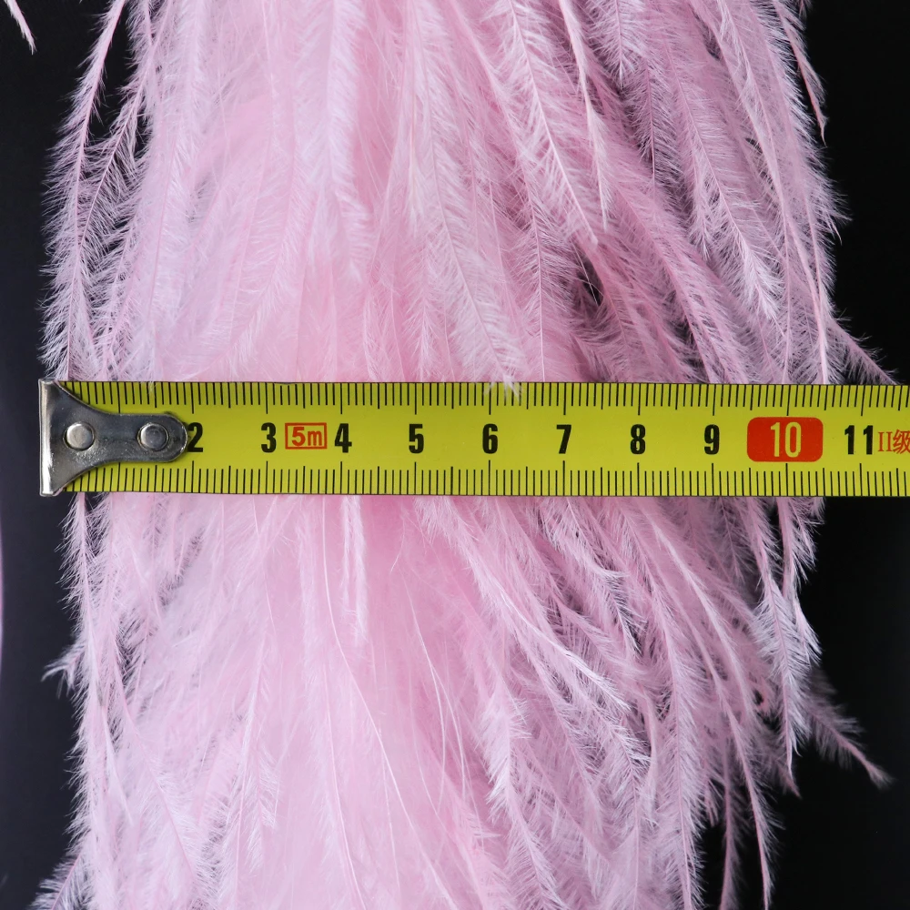 

2ply High Quality White Ostrich Feathers Boa With Turkey Feather 2Meter/lot Shawl for Crafts Wedding Dress Decoration Plumes