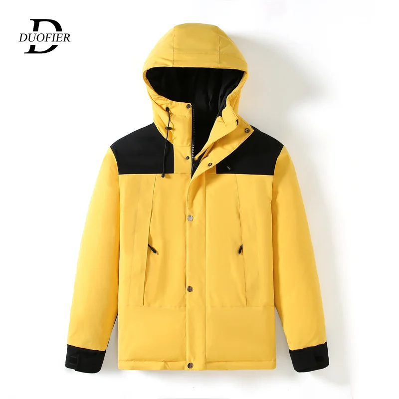 

Мужской пуховик на белом утином пуху, повседневный флисовый пуховик с капюшоном, на молнии, одежда для зимы, 2021