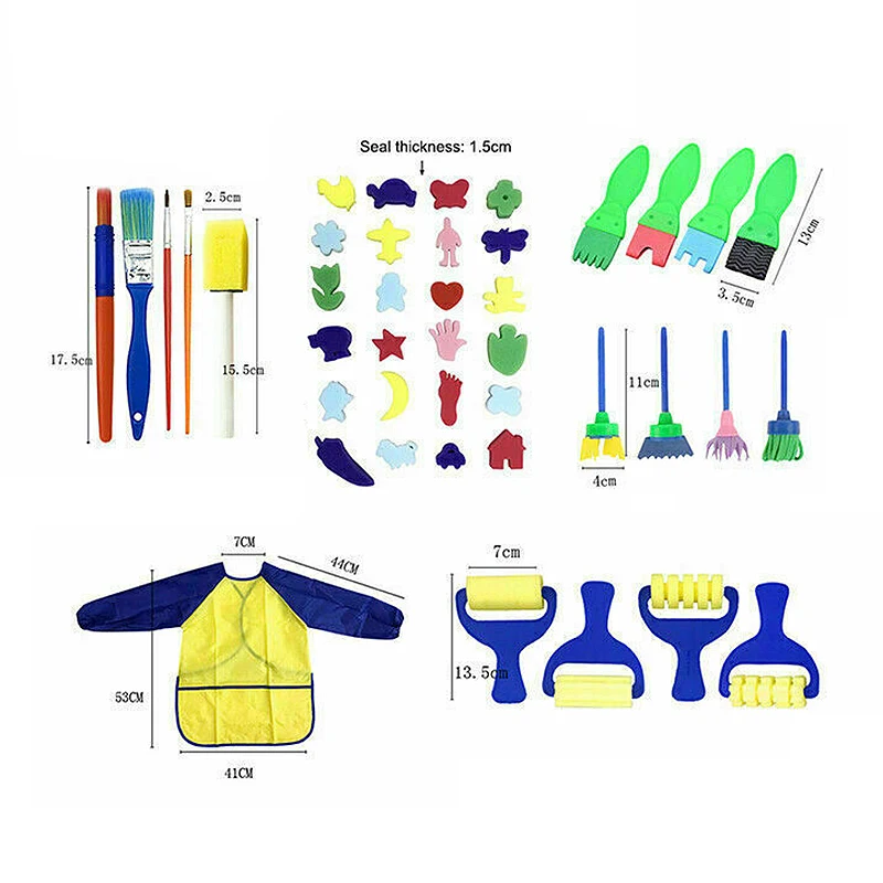 42 шт./компл. Детские Краски ing игрушка сделай сам художественные промыслы щетки
