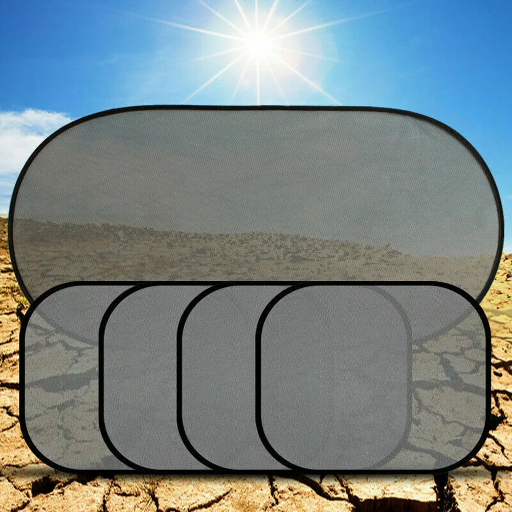 

Cover Sunshade mesh Mesh Rear Sun Sunshade Visor Window Windshield 5pcs