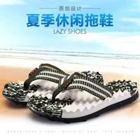 2021 summer new mens slippers casual fashion printing outdoor beach shoes comfortable and breathable