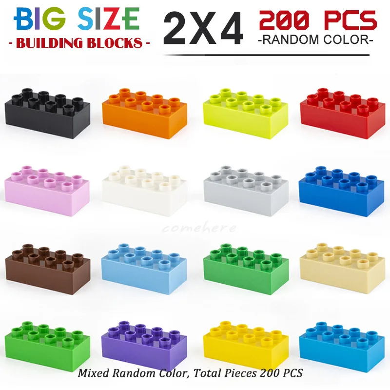 

DIY Assembled Large Particle 2x4 Hole Double Row Bulk Puzzle Creative Children's Toys Boys And Girls Game Building Blocks