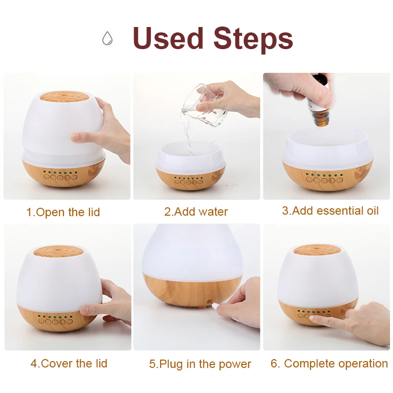 Диффузор эфирного масла ультразвуковой ароматерапия холодный туман увлажнитель