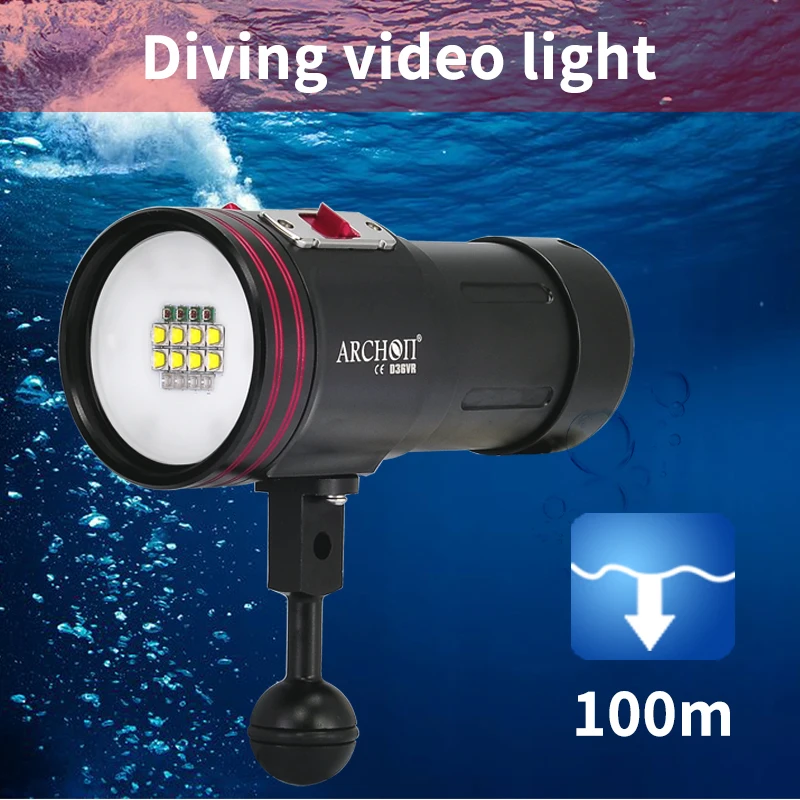 Профессиональный фонарь для дайвинга D36VR оссветильник ительный прибор
