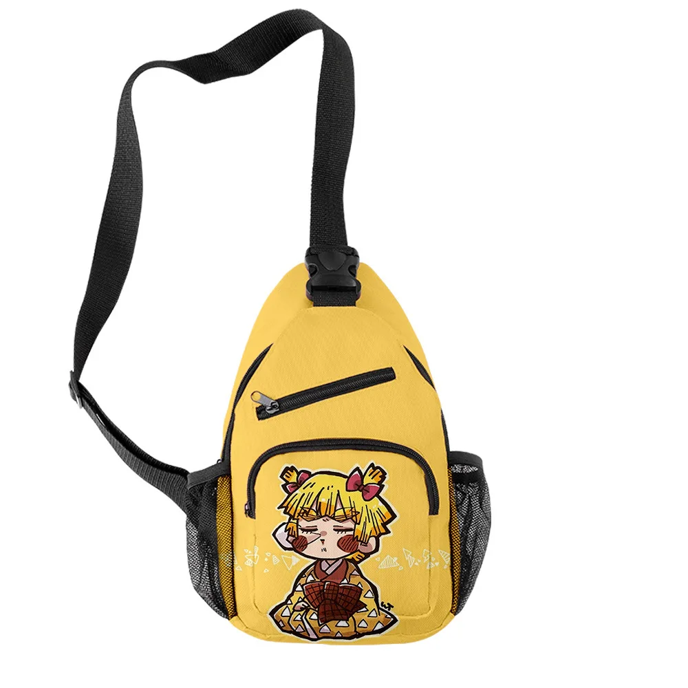

Classic Trendy Demon Slayer Boys/Girls 3D Print Chest Bags Oxford Waterproof Sports Crossbody Travel Bags Youthful Shoulder Bags