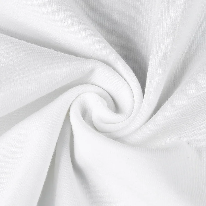 Женская футболка с эстетическим принтом в стиле Харадзюку хлопок белый тонкий