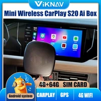 qualcomm android system mini wireless carplay s20 ai box 464g plug and play youtube netfix for benz audi nissan hyundi