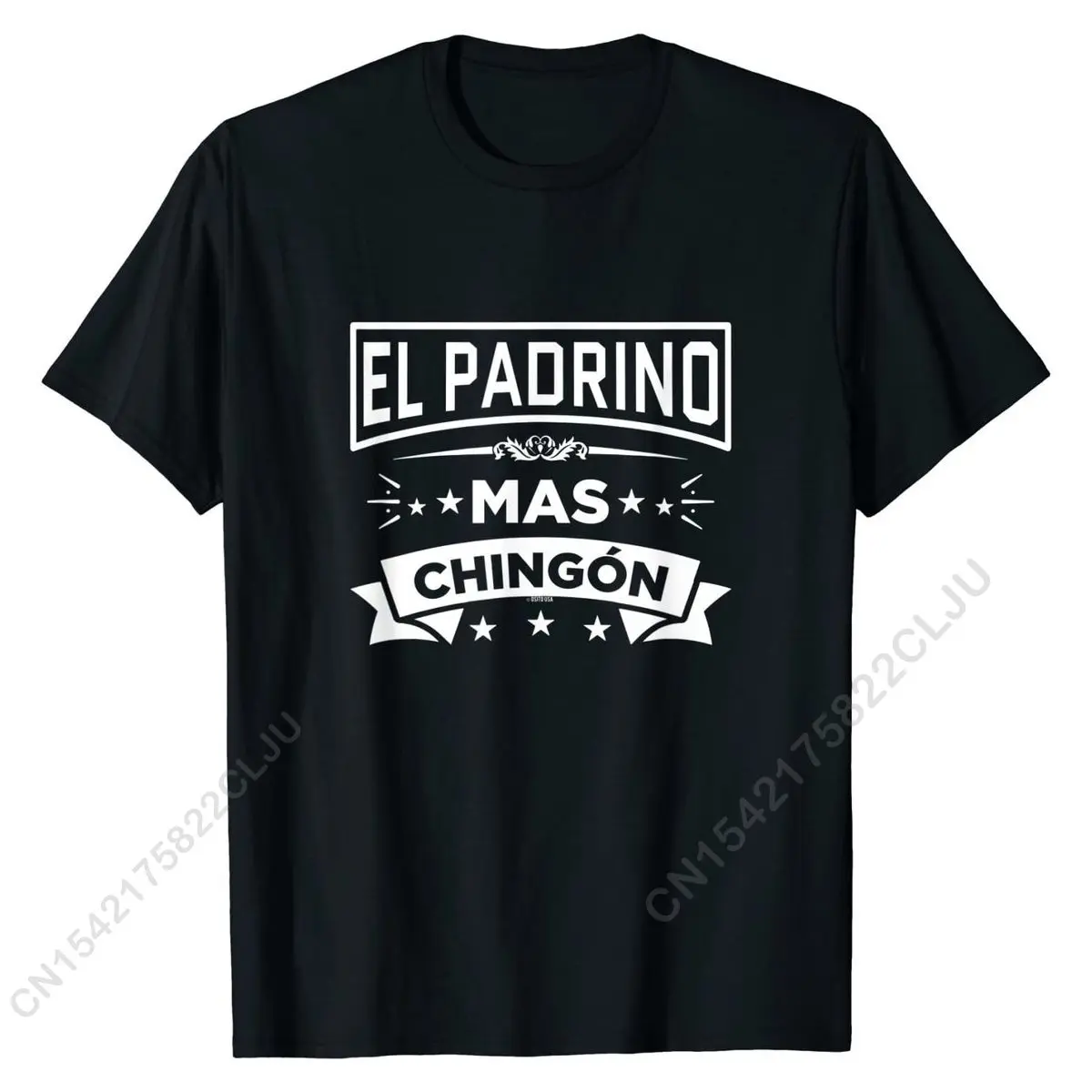 

El Padrino Mas Chingon Funny Spanish Fathers Day T-Shirt Cotton Fashionable Tops Shirts Fashionable Mens Tshirts Cosie