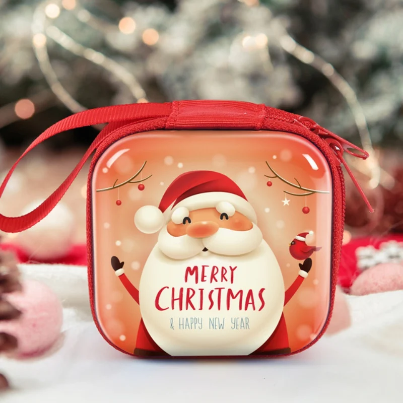 Santa Claus Coin Purse 2020 Christmas Kid Gift Creative Design For Candy Children Pocket Small Money Wallet Pouch Zip Bag | Дом и сад