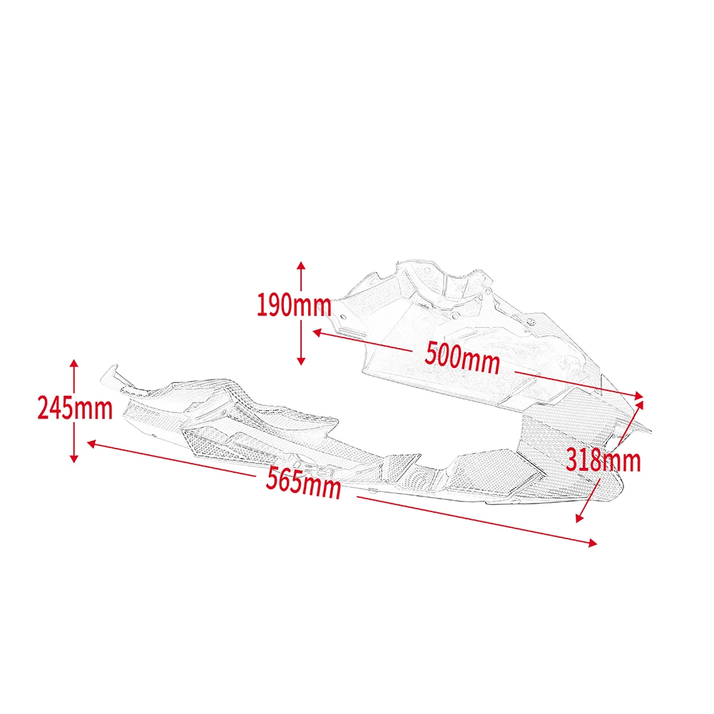 2018 трассовый спойлер для двигателя мотоцикла панель живота нижний обтекатель