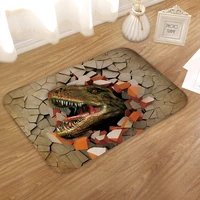 explosive home dinosaur floor mats bathroom non slip mats door kitchen floor mats carpet flannel bathroom decoration