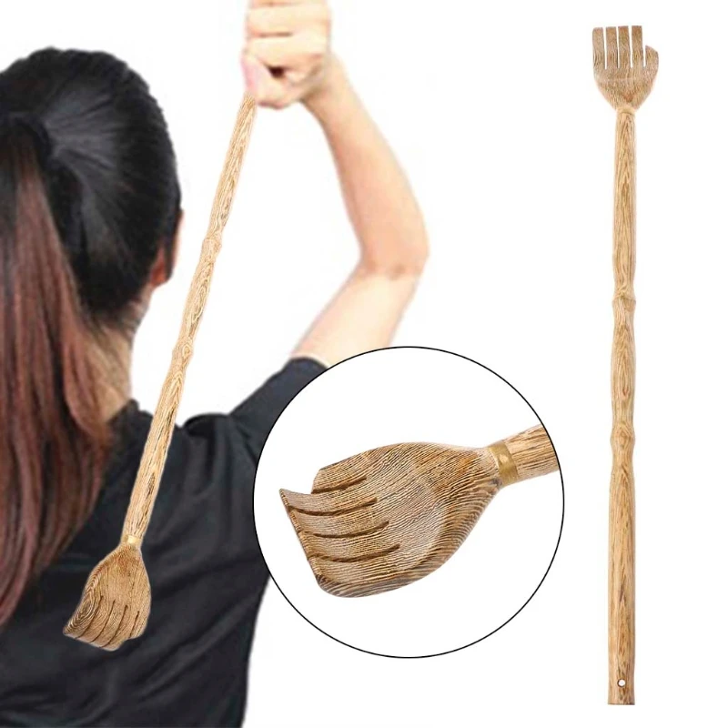 

H7JC Wooden Back Scratcher Self-Massage Body Massage Hackle Itch Stick Health Product