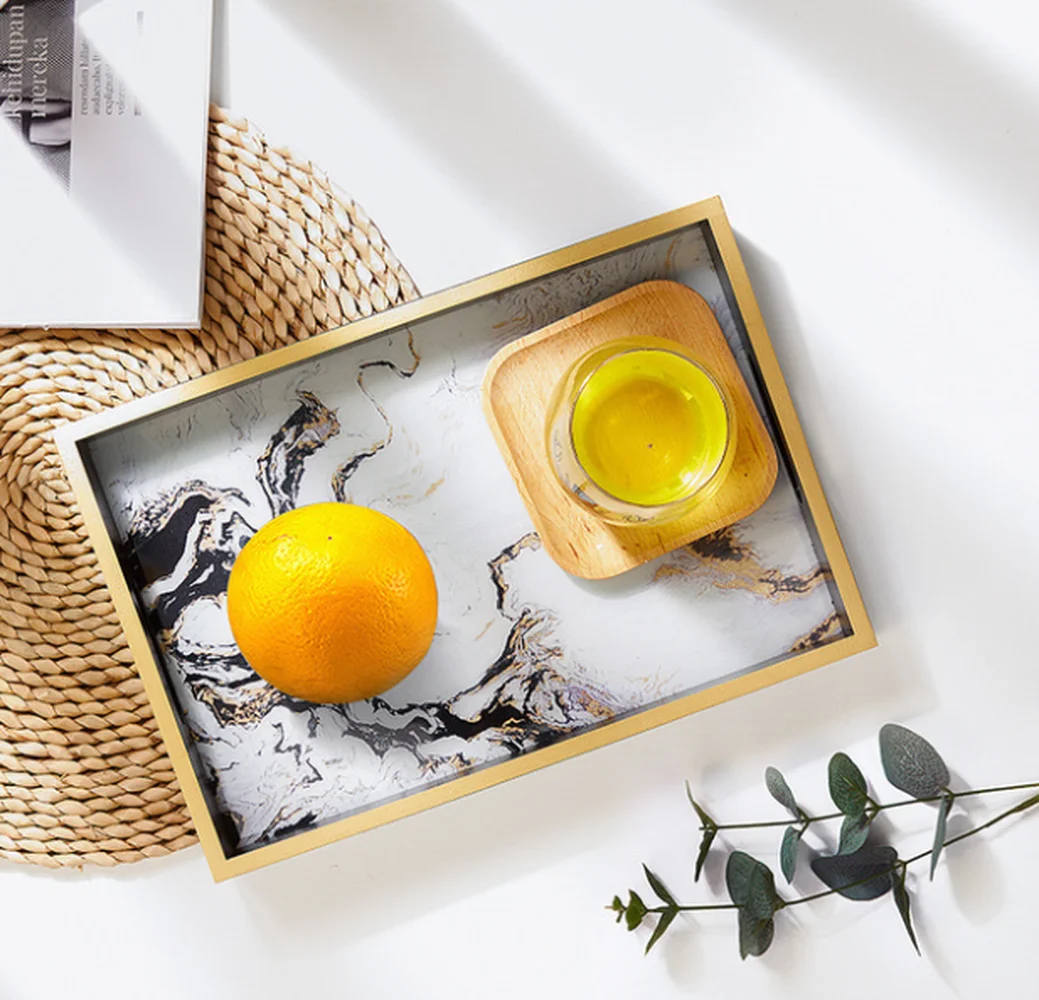 40*30 см Nordic Стиль лотки металлические прямоугольное зеркало Творческий