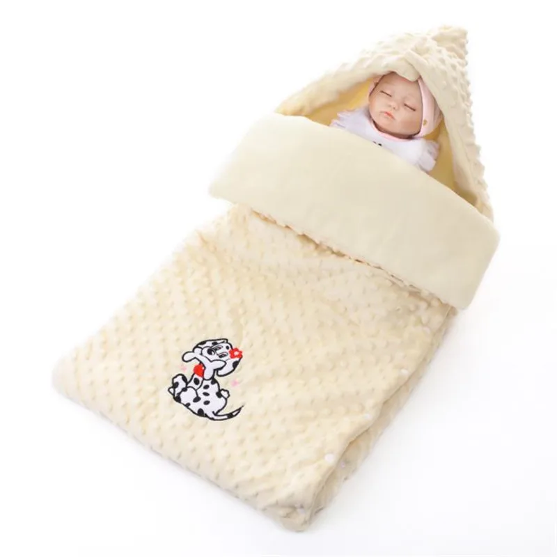 Одеяло для новорожденных хлопковое зимнее Пеленальное с капюшоном Флисовое