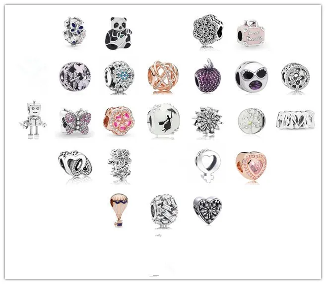 Бусина-Шарм розовая бабочка из серебра 925 пробы для браслетов и ожерелий Pandora |