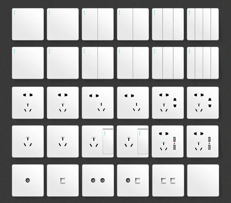 86 мм светильник настенная панель переключателя переключатели 1/2/3 банды