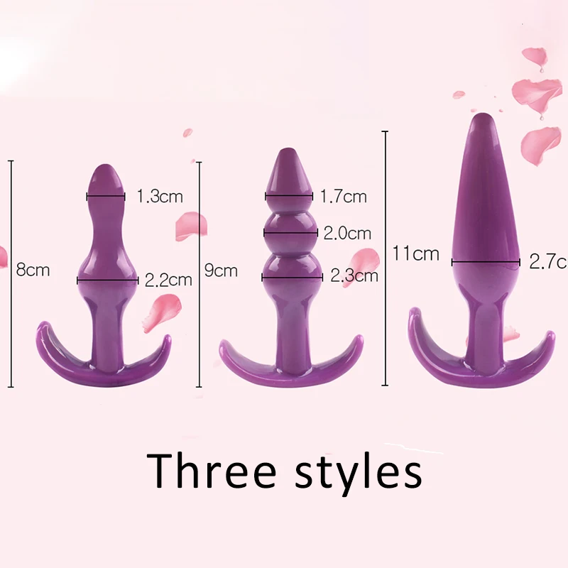 3 шт./компл. Анальная пробка массажер простаты G Spot без вибратора секс игрушки для