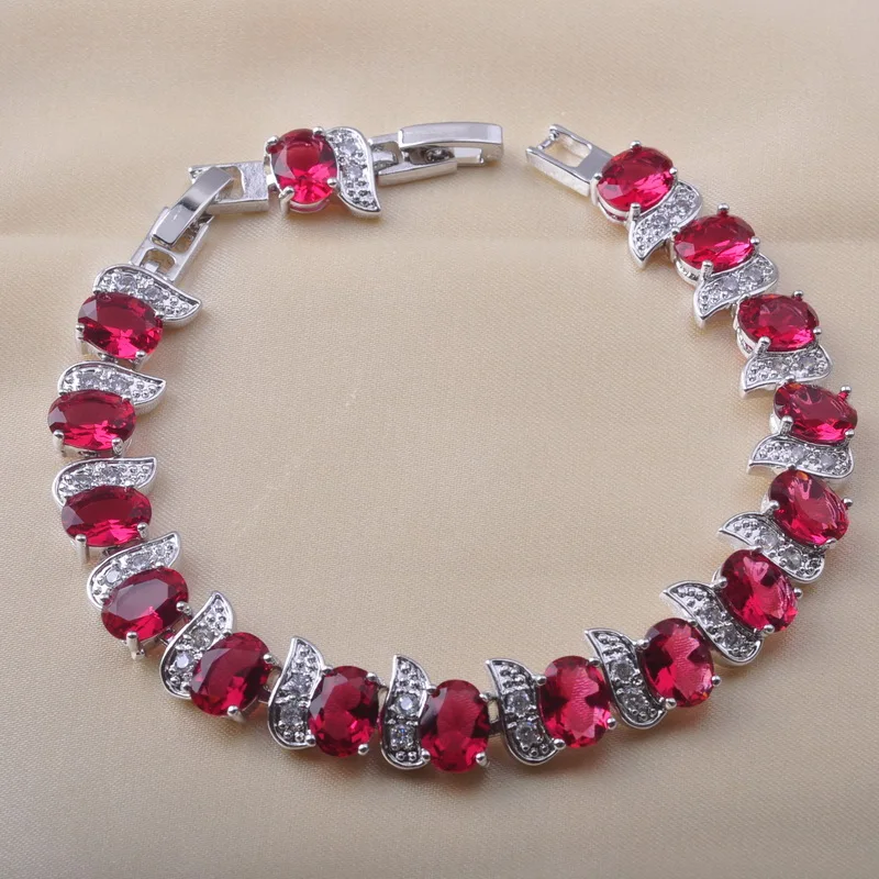 Женские наборы свадебных украшений Серебряное ювелирное изделие браслет серьги