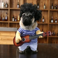 pet transformation dress dog guitarist transformation dress funny cat playing guitar standing transformation dress