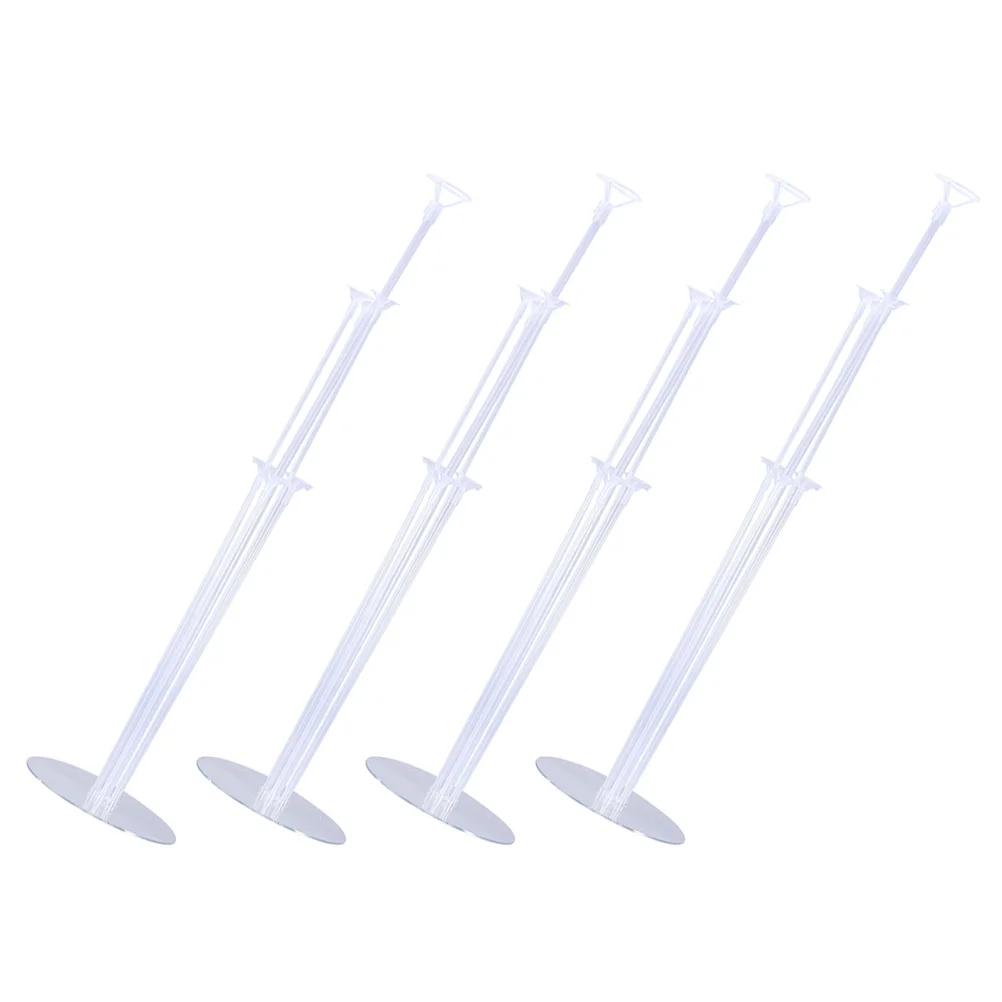 

4 Sets Clear Balloon Sticks Fastener Balloon Cup Stand Balloon Stand Holders