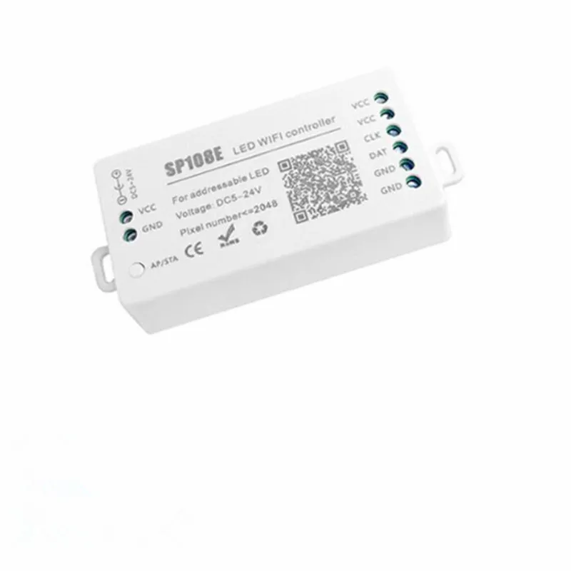 Светодиодная лента DC5V-24V SP105E SP110E WS2812B WS2811 с поддержкой Bluetooth Wi-Fi SP108E SP501E SP107E SP601E |