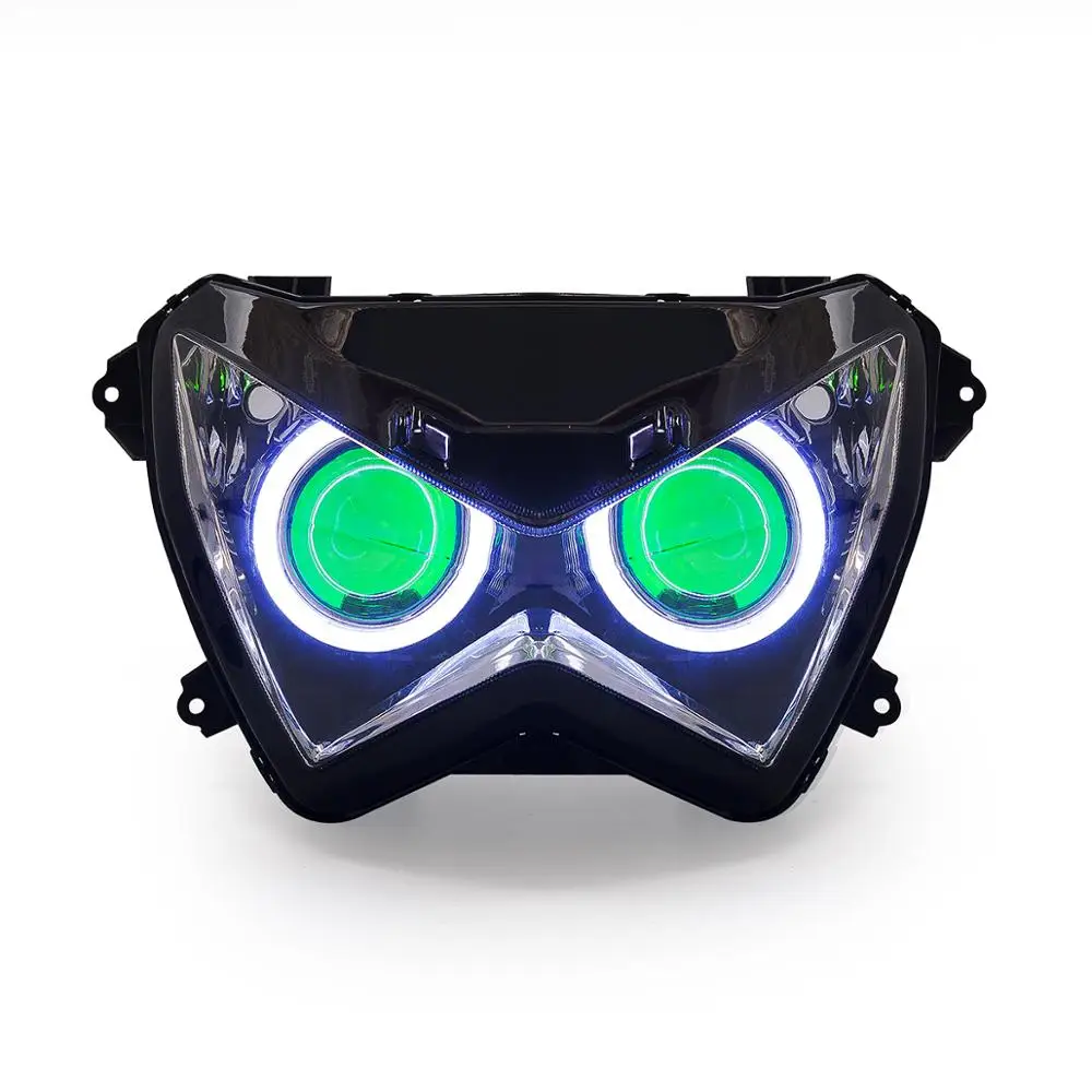 KT Мотоцикл Фар В Сборе для Kawasaki Z800 2013 2014 2015 Frontlight Ангел Глаз СПРЯТАЛ Объектив