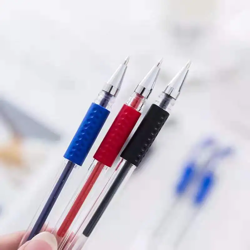 

Office neutral pen black 0.5 bullet needle European standard carbon water-based pen signature pen red blue black ballpoint pen