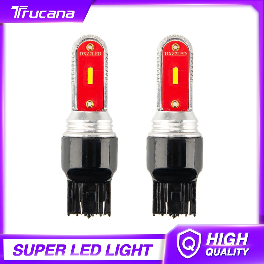 

Trucana 2pcs T25 LED 3156 3157 Car LED Bulb Canbus CSP 1860 Car Turn Signal Reverse Brake Light 12V New 6000K White