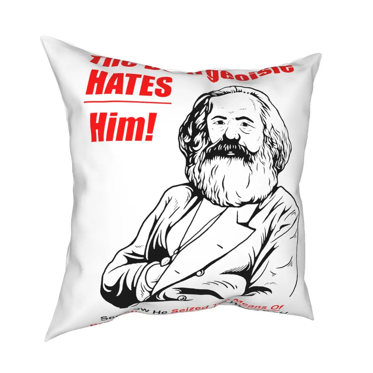 Наволочка из полиэстера с принтом Карла Маркса коммунизма марксизма социализма |
