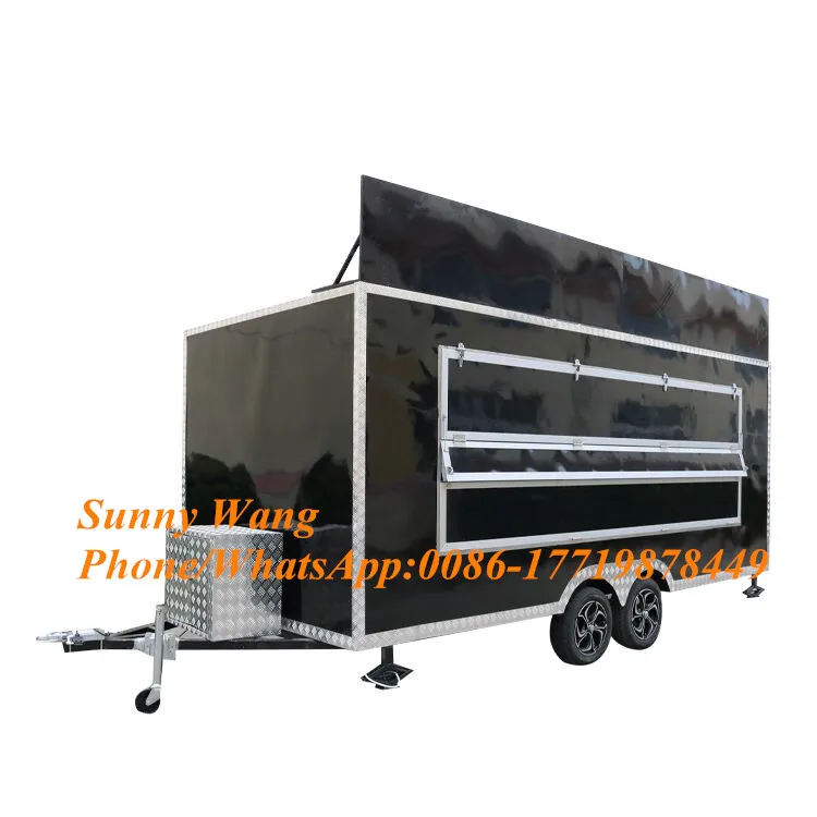 Черный Цвет 5m Горячая Распродажа мобильный Еда тележки/Трейлер/тележка