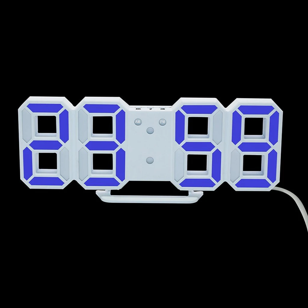 Цифровые настенные часы светодиодный дисплей 24/12 часов USB будильник|Настенные