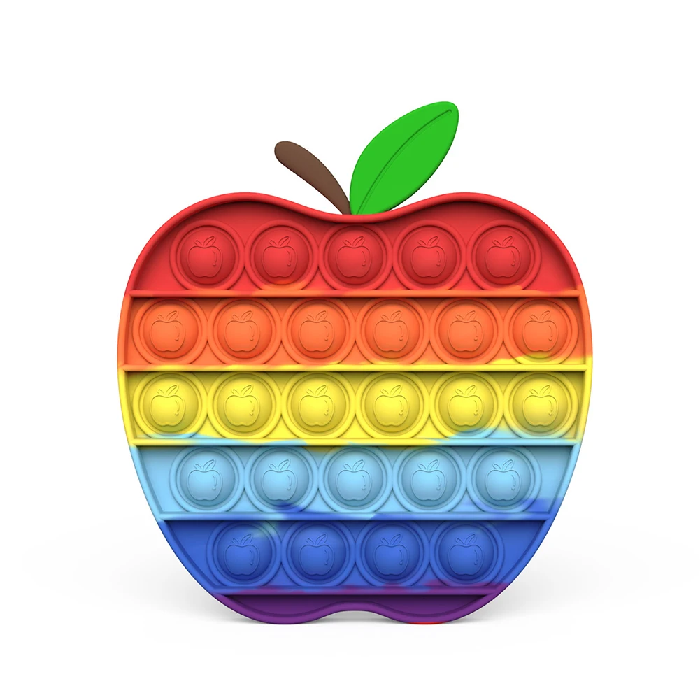 

Apple Shaped Push Bubble Autism Educational Sensory Anti-stress Toys Children Adult Stress Reliever Fidget Squeeze Board