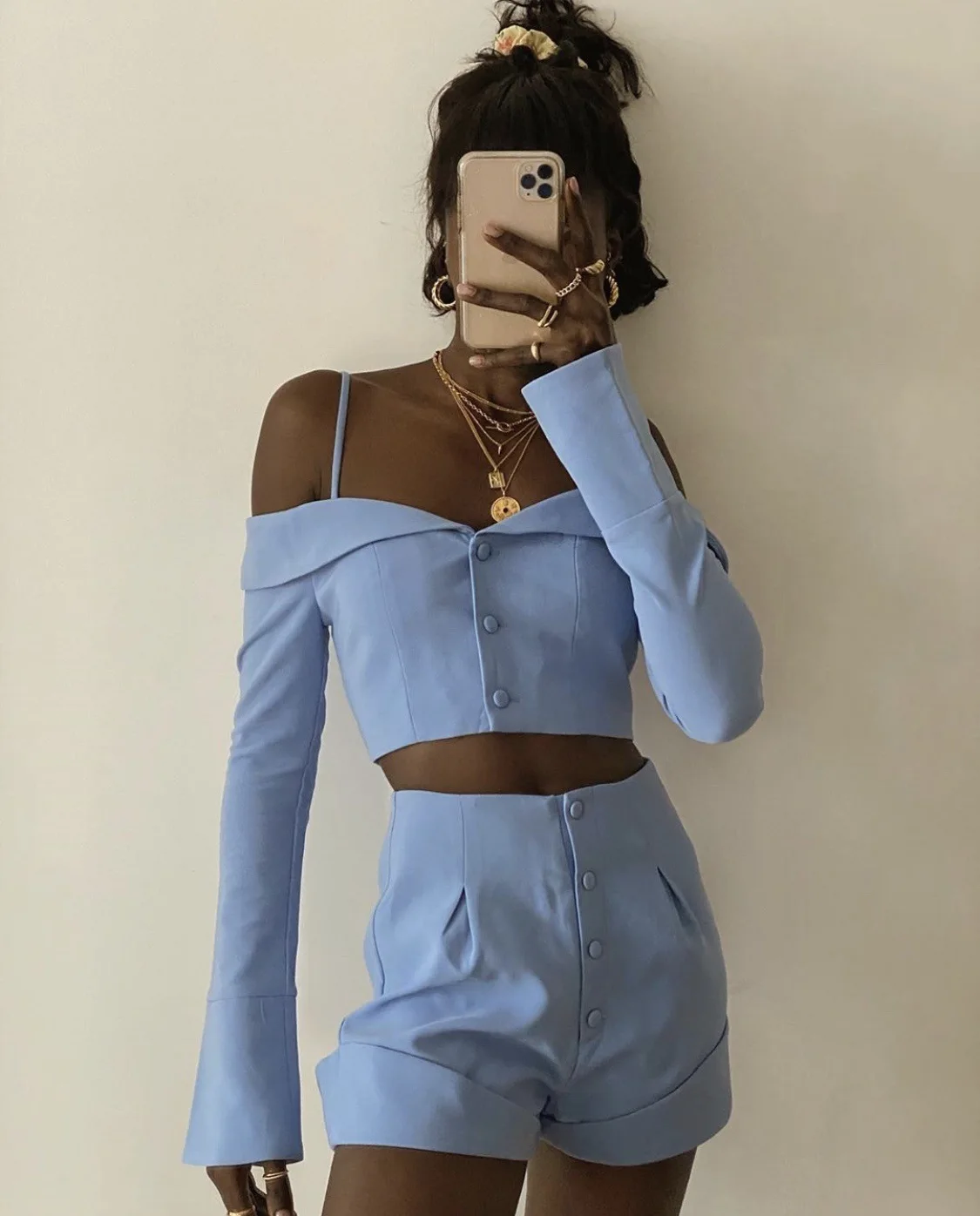 

Chic Fashion Women Suits Peaked Lapel Double Breasted Jacket Casual 2 Pieces Pants Blazer Daily Wear Coat