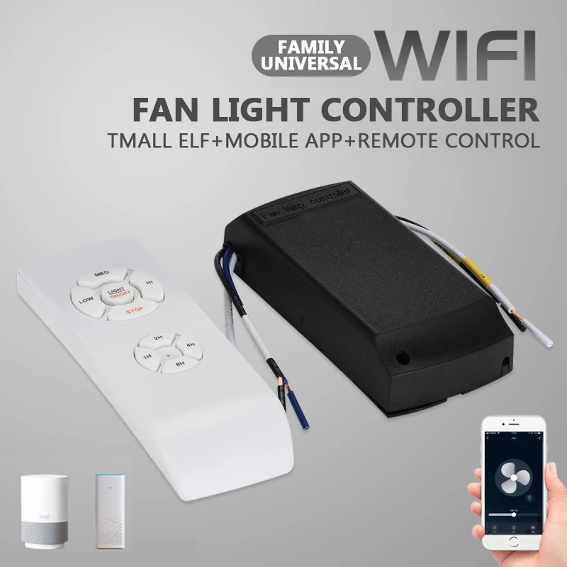 

New Tuya WIFI Smart Ceiling Fan Controller Light Tuya/smart Life APP Speed Remote Control Switch Work With Alexa Google Home