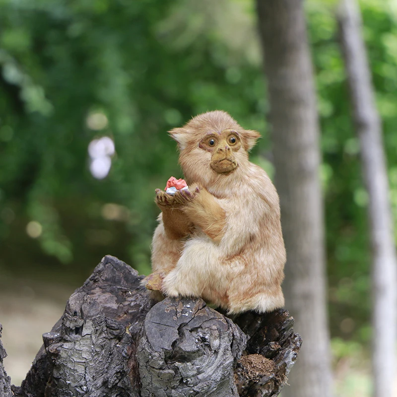 Имитация обезьянки кожаная обезьянка милая имитация животного украшение для