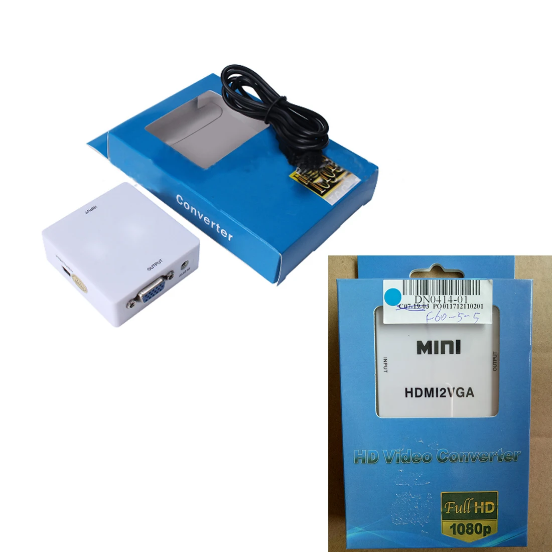 1080P конвертер с аудио HDMI-compatible2VGA устройство для видеосъемки адаптер беспроводной
