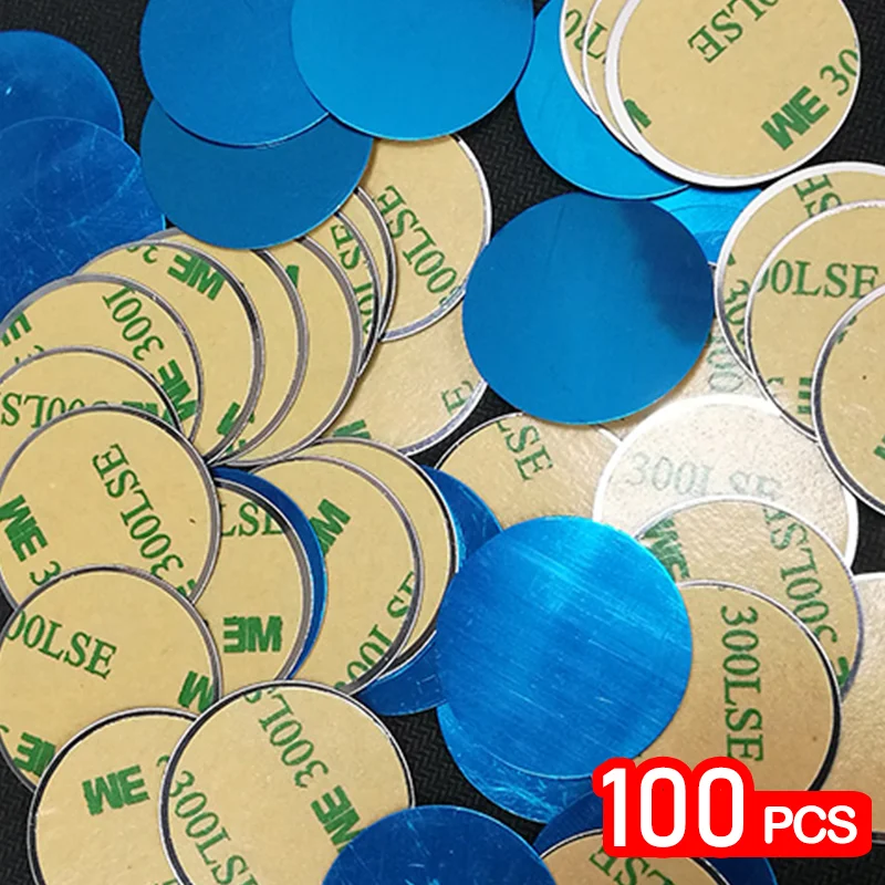 

100 шт. 30x0,3 мм круглая металлическая пластина, подходит к магнитному автомобильному держателю телефона для iPhone Samsung, железный лист, крепление,...