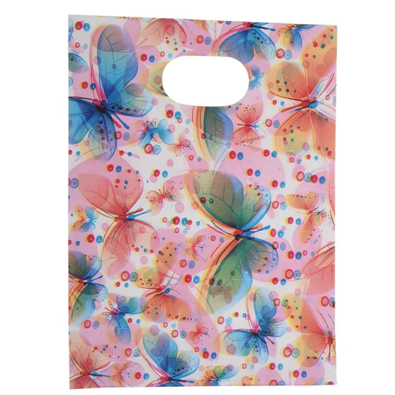 100 шт симпатичный мини смешанный узор пластиковая подарочная сумка для ювелирных