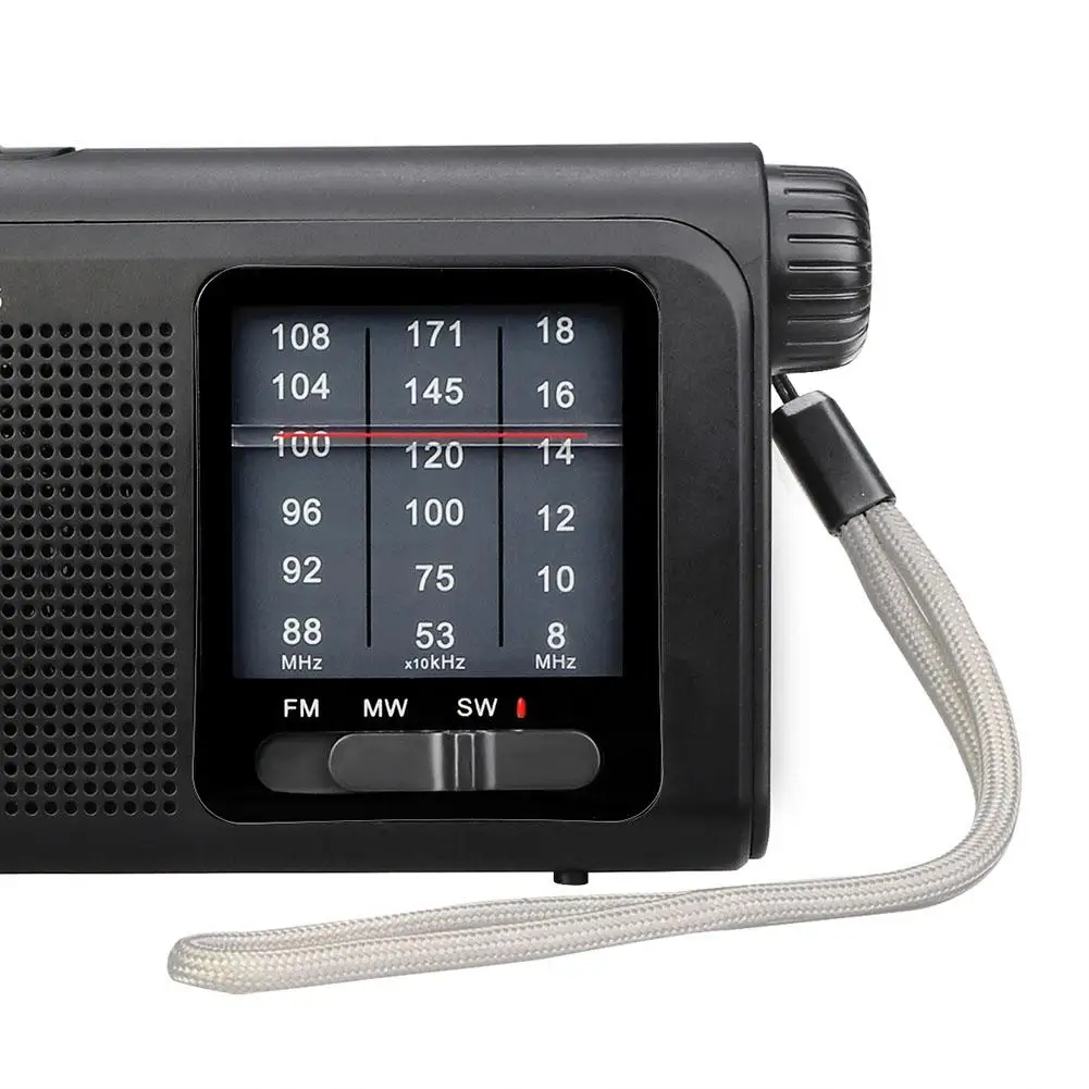 Retekess TR605 портативный 3 диапазона FM/MW/SW FM беспроводной приемник радио антенна аварийный фонарик