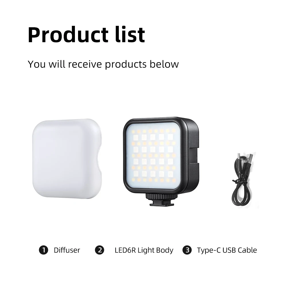 Godox LED 6R RGB Светодиодная лампа для видеокамеры 13 эффектов FX 1800 мАч литий-ионный