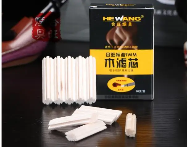 10 шт./кор. фильтр для курительной трубки пробковый 9 мм твердой древесины трубы