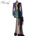 2020 блестящее разноцветное платье для выпускного вечера, короткое иллюзионное вечернее платье с красной ковровой дорожкой для девочек, для конкурса, вечеринки, вечерние платья Среднего Востока